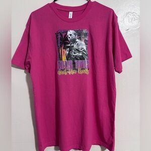 Jason Voorhees Friday the 13th Graphic Pink T-Shirt handmade unisex large spooky